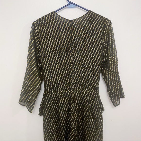 NWOT LPA Silk Jumpsuit 437 in gold dot size S - Picture 13 of 16